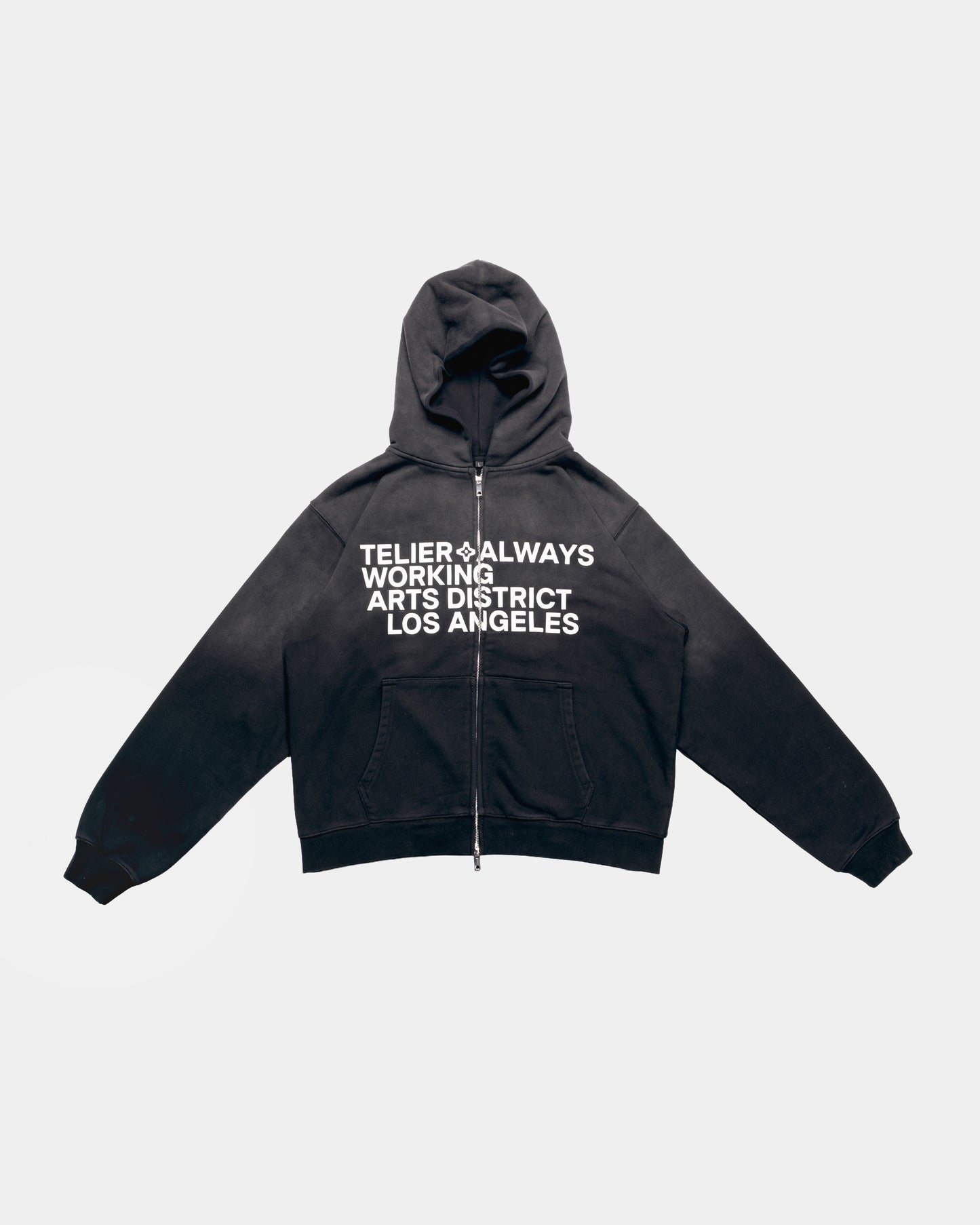 Arts District Stamped Sun-Fade Zip Up